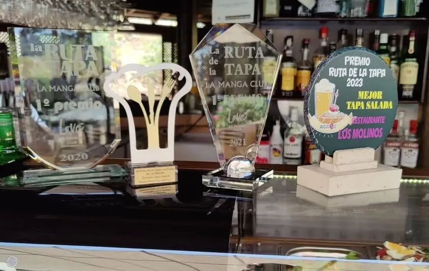 Reconocimiento expuesto en Los Molinos de La Manga Club