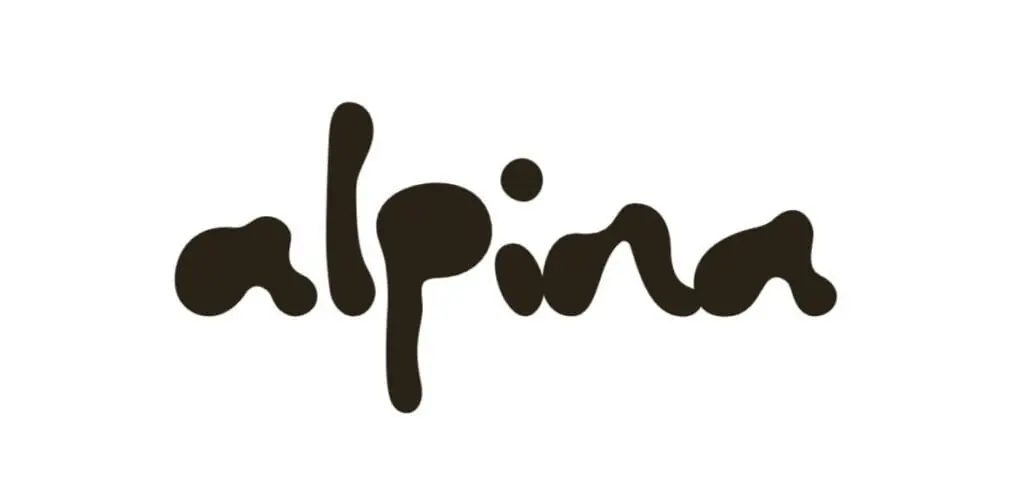 Logotipo de Alpina Gelateria, heladería italiana en Cabo de Palos