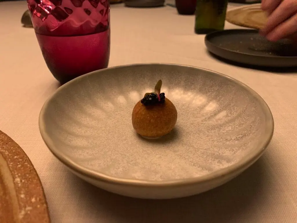 Postre servido en el restaurante Amapola de La Manga Club