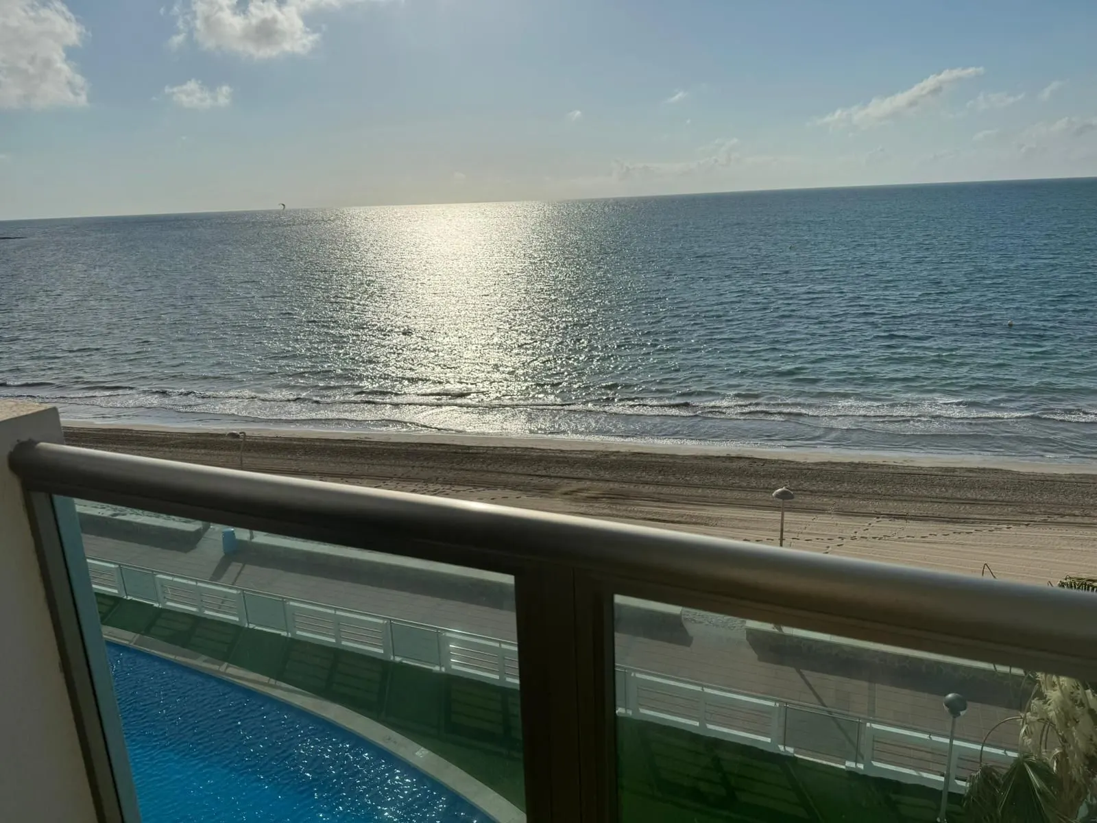 Vistas al mar Mediterráneo desde la terraza del apartamento Entre Dos Mares
