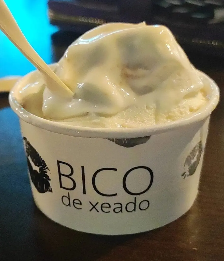Tarrina de helado artesano gallego de Bico de Xeado