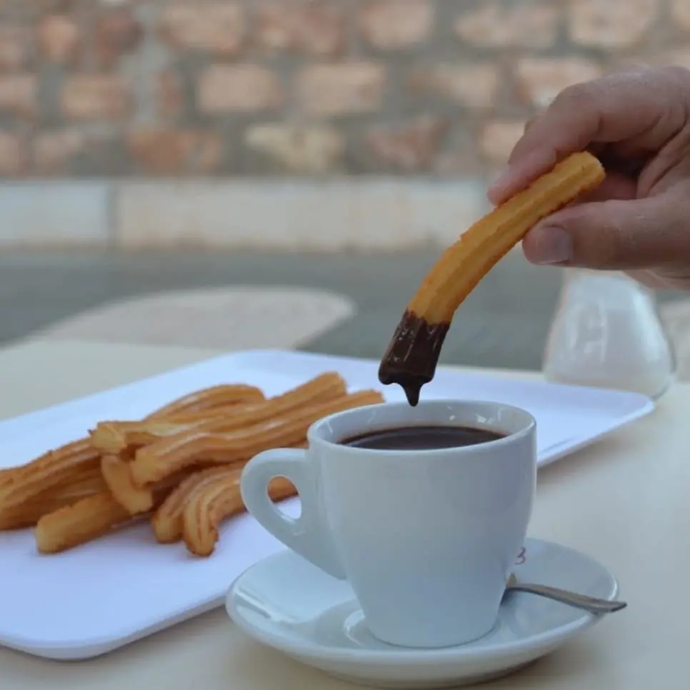 Detalle de Chocochurros en La Manga del Mar Menor