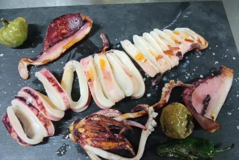 Plato de comida mediterránea en El Entorno de Emely
