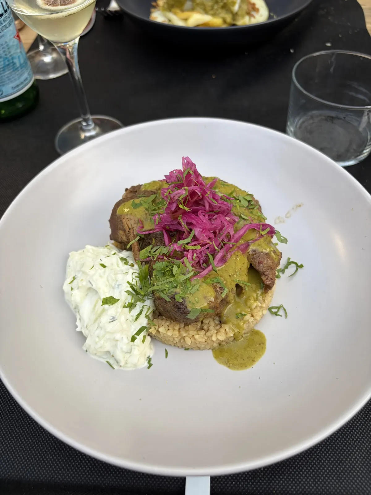 Menú degustación presentado en Restaurante Gimlet