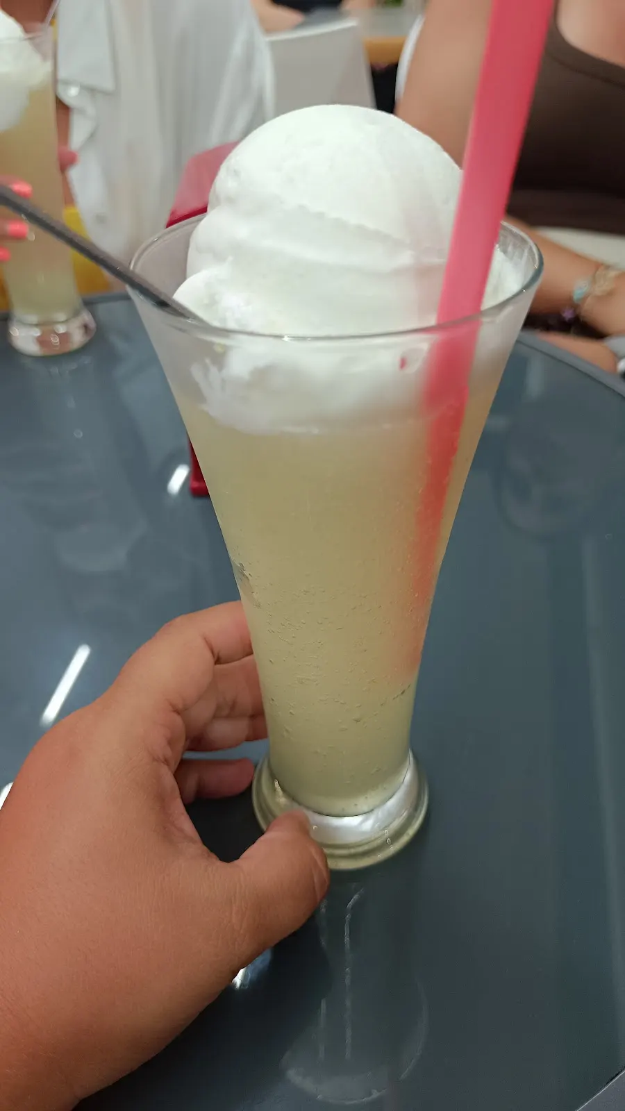 Lemon slush drink with ice cream at Jijonenca