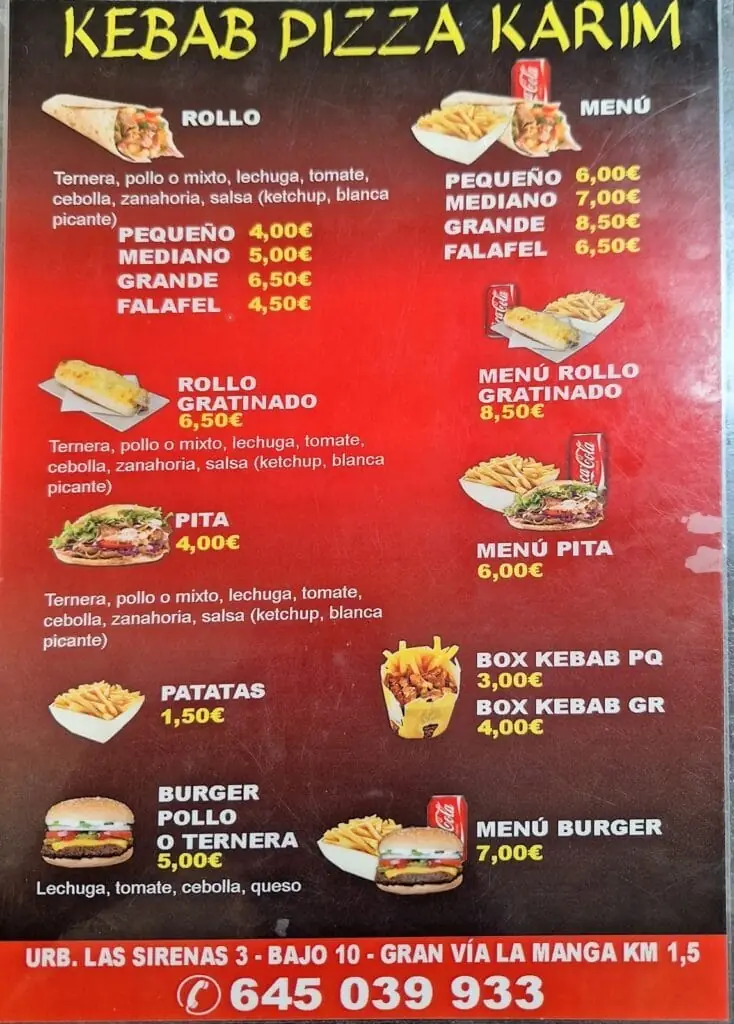 Pizza de La Manga Kebab y Pizzería, La Manga