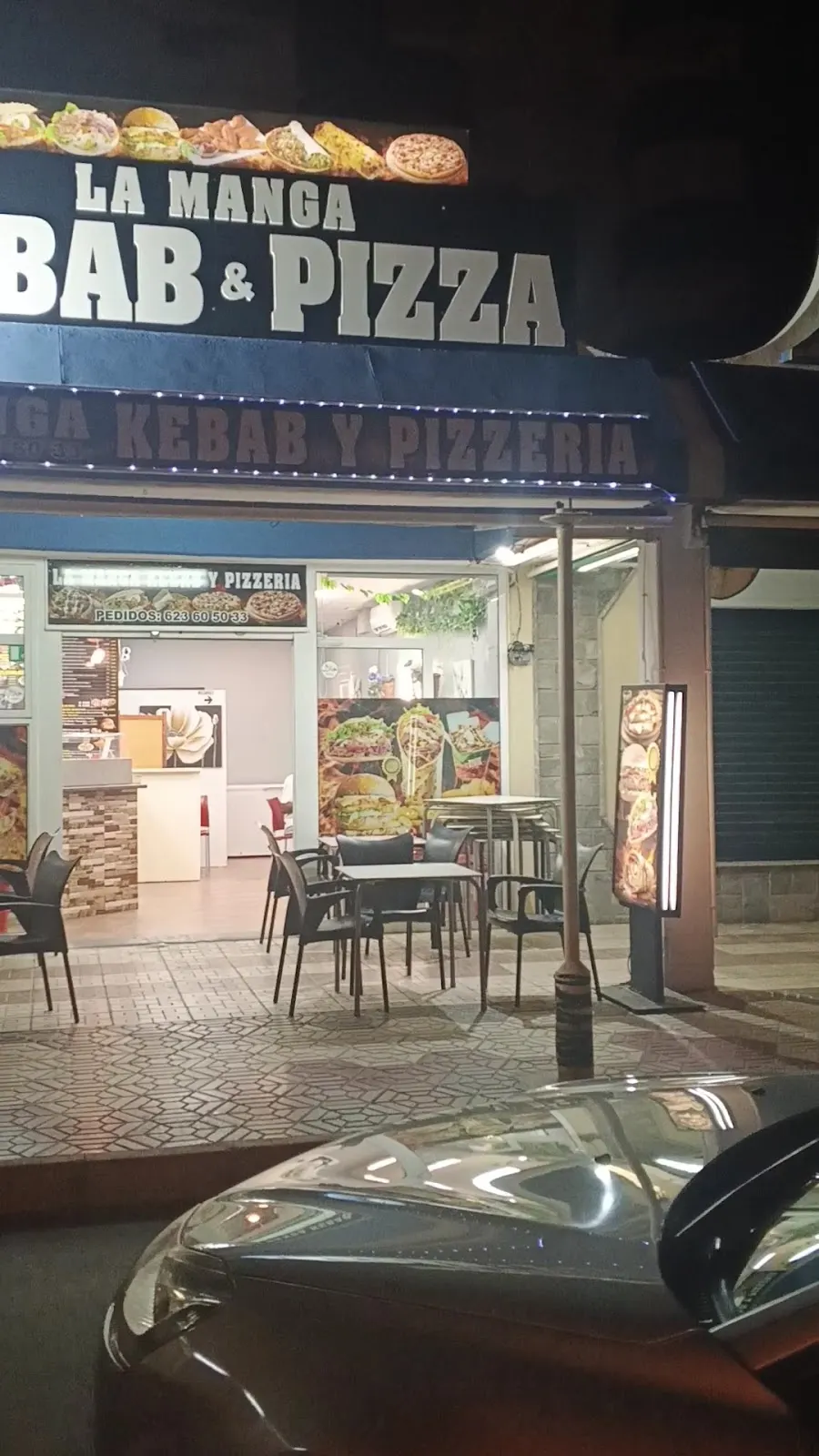 Mostrador de La Manga Kebab y Pizzería