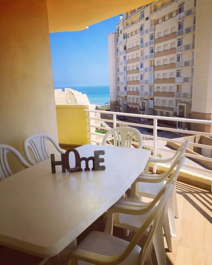 Pool and sun terrace at the Villas La Mar residential development, La Manga