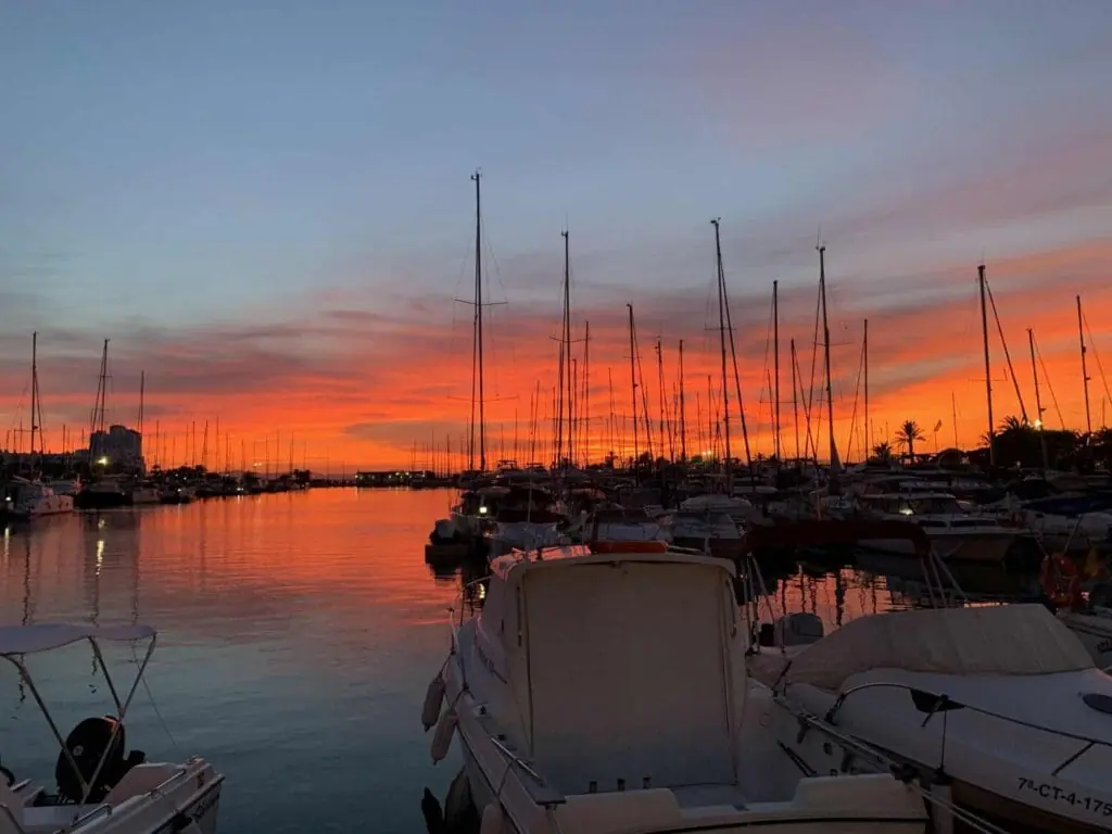 Puesta de sol vista desde Mandacarú, La Manga