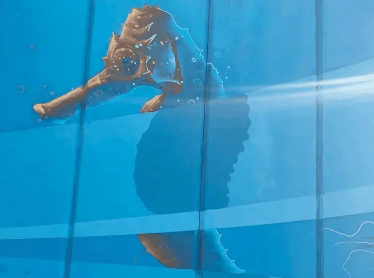 Mural artístico de fauna marina en Monteblanco, La Manga del Mar Menor