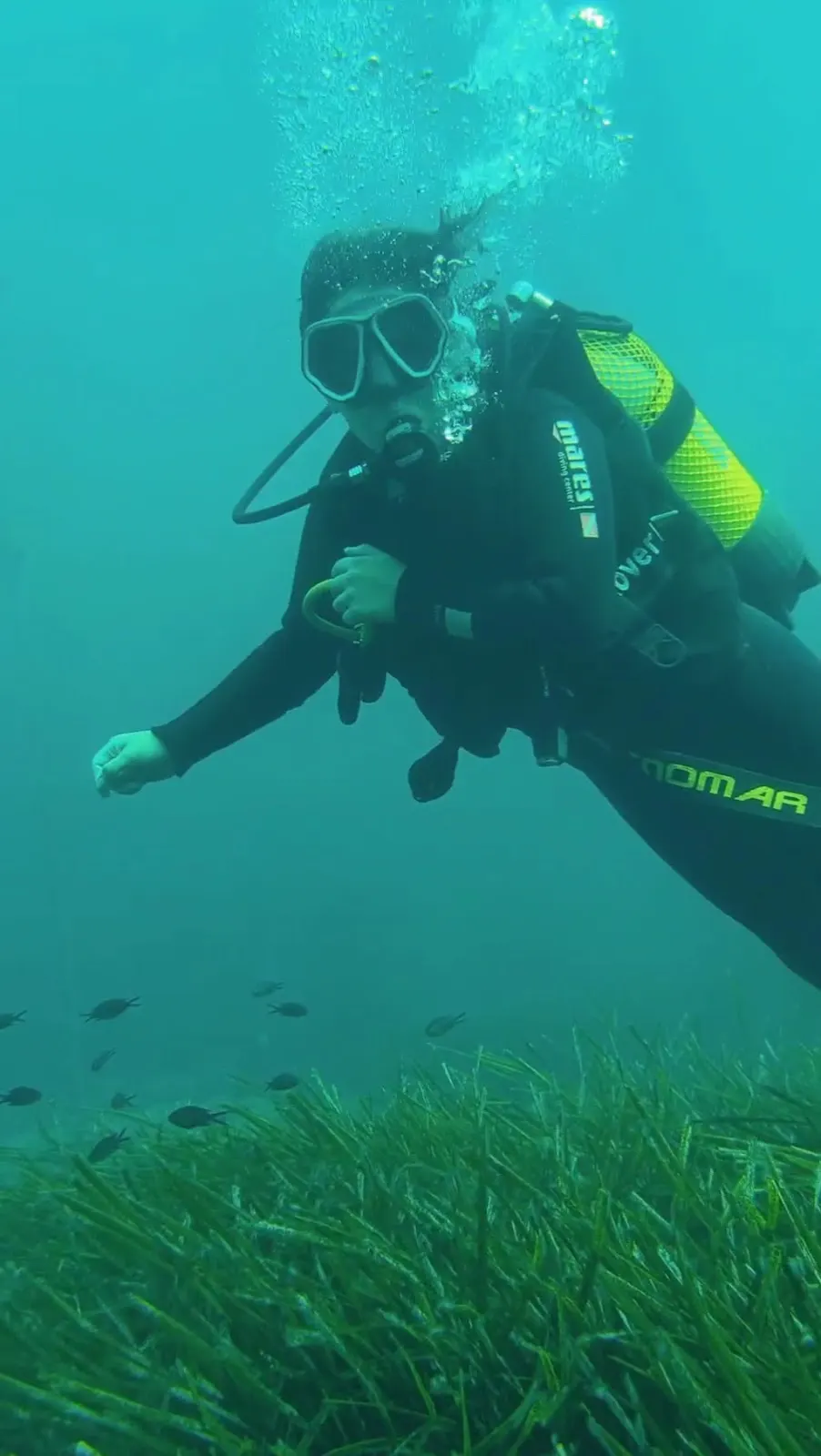 Grupo reducido de alumnos en un curso PADI de Pagaza Diving