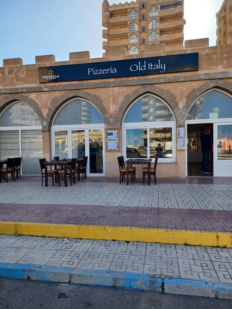 Fachada de Pizzeria Old Italy, Castillo de Mar, La Manga