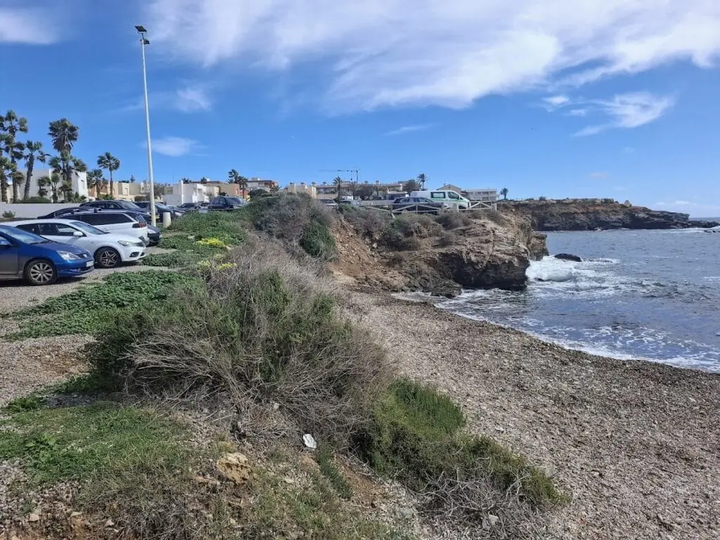 Playa del Cura entre Playa La Barra y Cala Major, Cabo de Palos