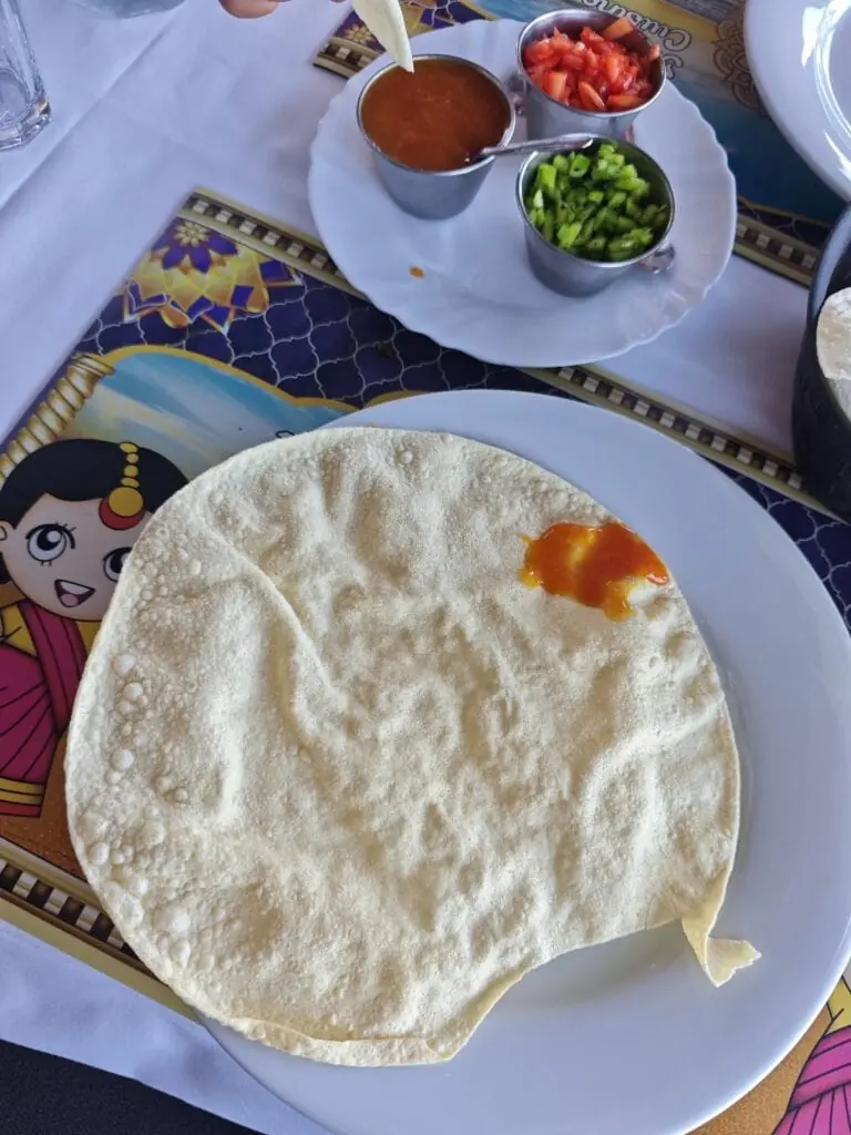 Plato de cocina india de Taste of India, La Manga