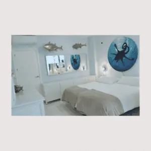 Dormitorio de una vivienda vacacional gestionada en La Manga del Mar Menor